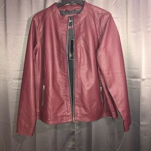 Me Jane Red Leather Jacket